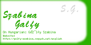 szabina galfy business card